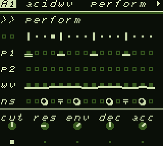 gb-zed 303 acid controls with cutoff resonance envelope decay and accent